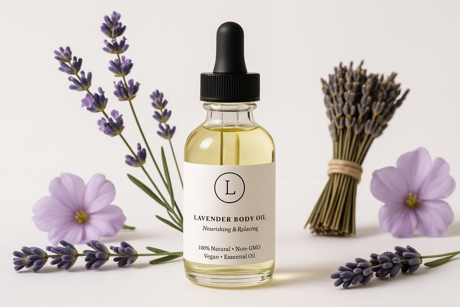 Premium Lavender Body Oil Hero Shot